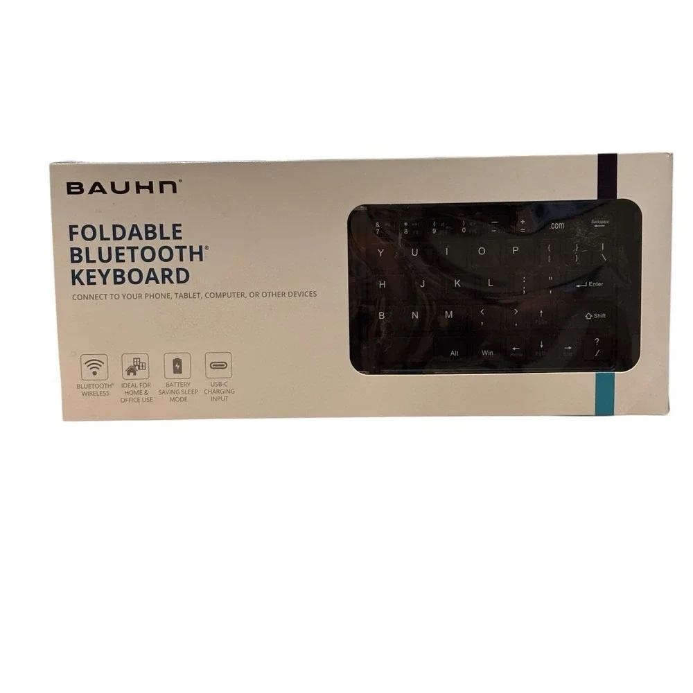 Bauhn HT720 Foldable Bluetooth Keyboard Wireless Portable USB-C w/ Box Manual